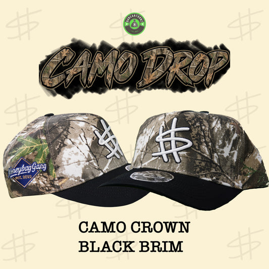 Camo Crown Black Brim Hat