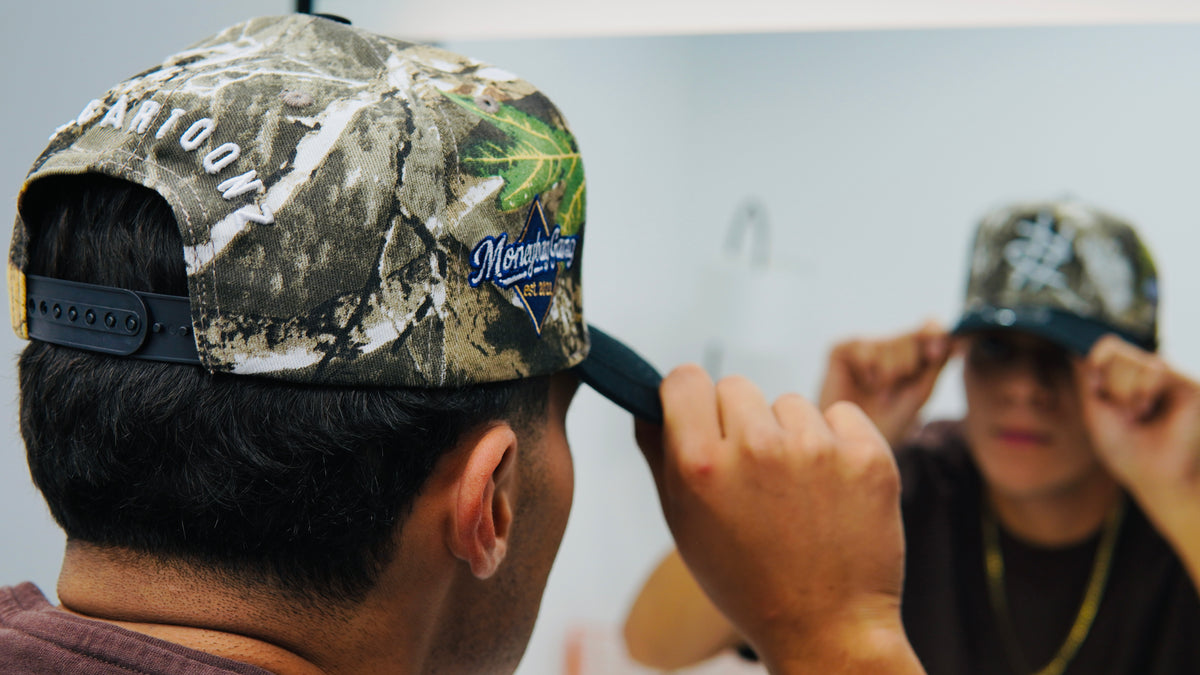 Camo Crown Black Brim Hat