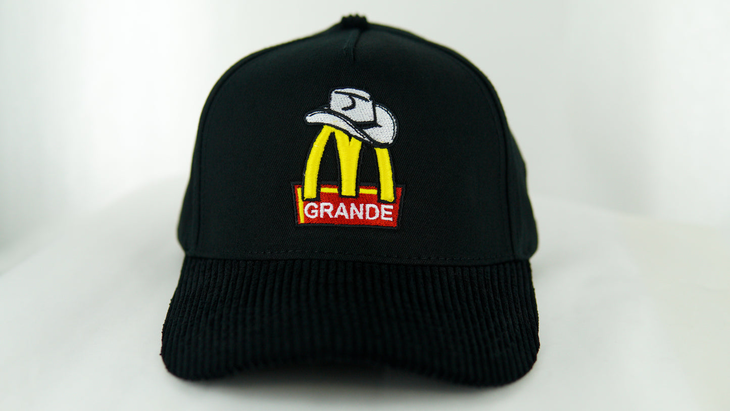 Black corduroy M grande hat