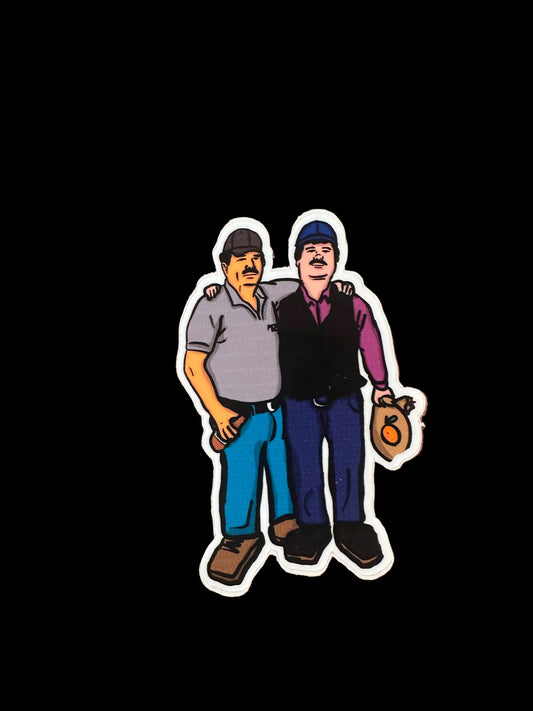 2 Compadres Sticker