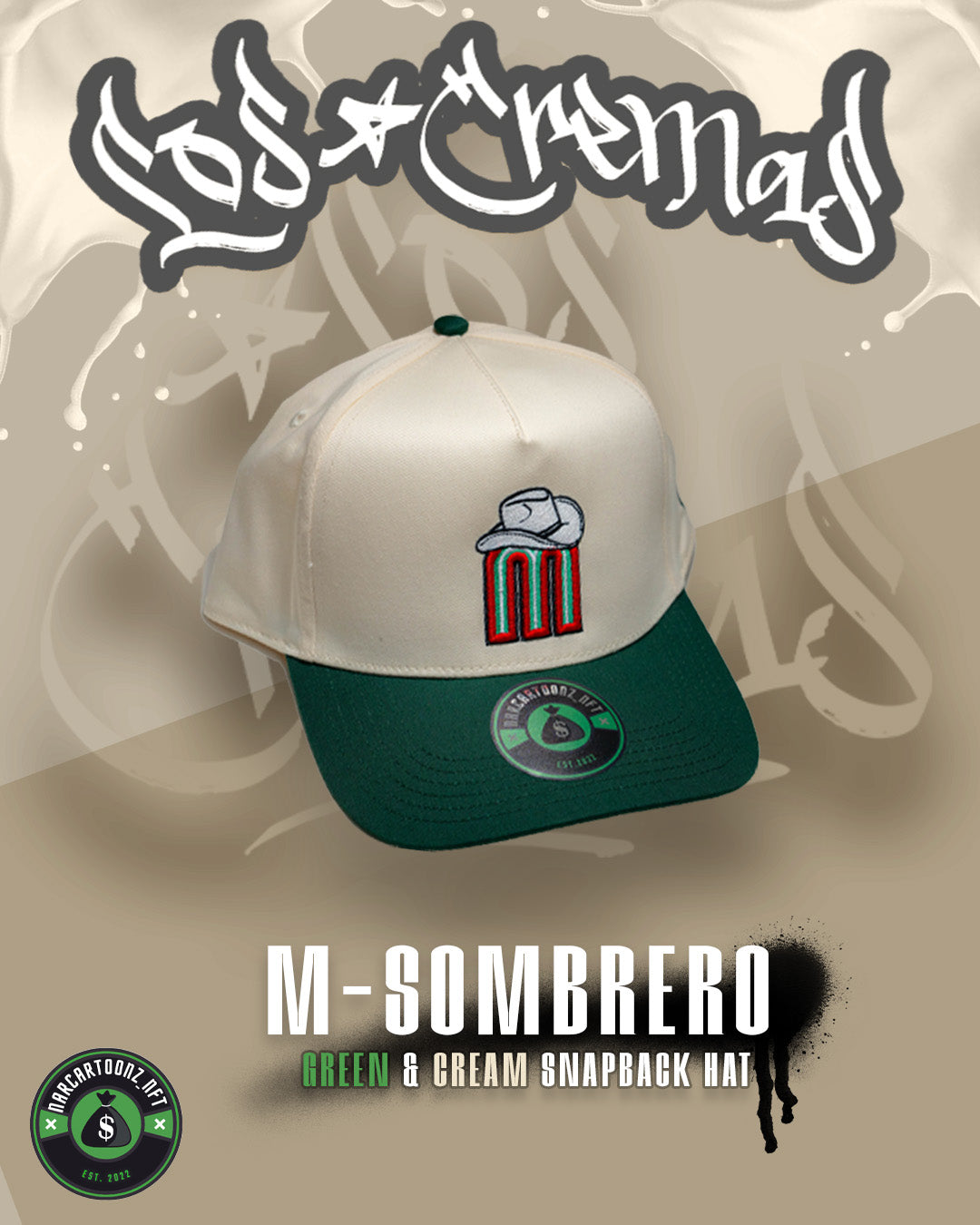 M Sombrero Cream Green Hat