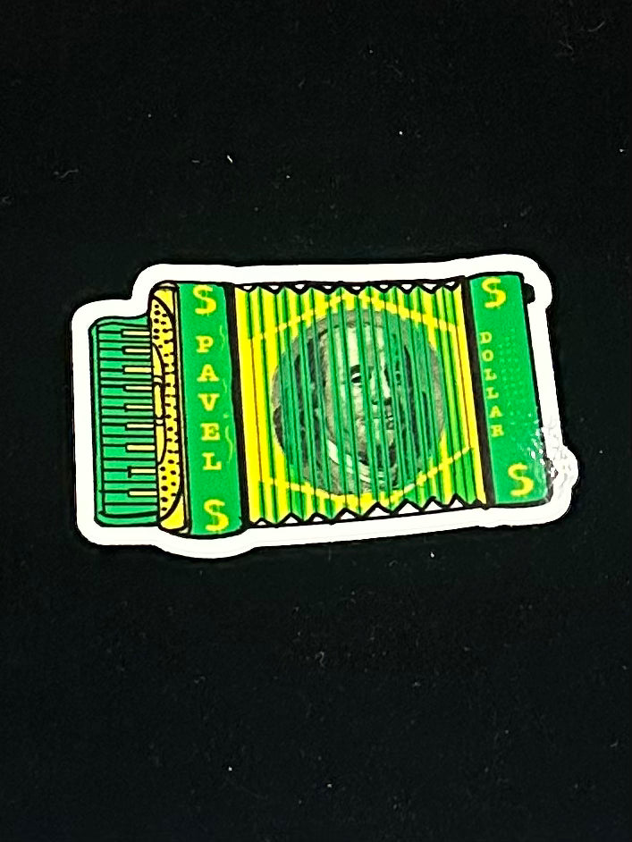 Acordeon Pavel Dollar Sticker